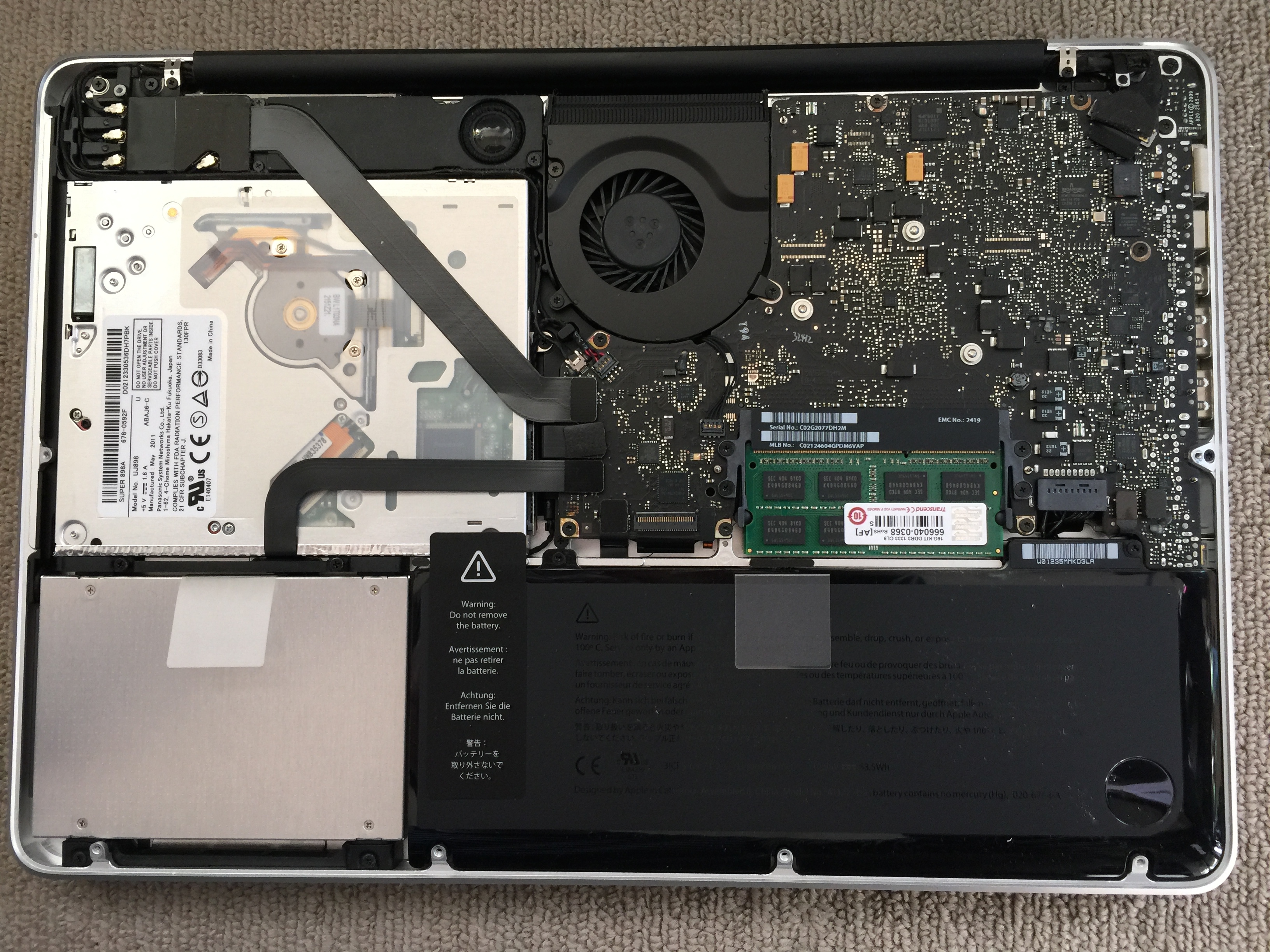 メモリ増設 SSD交換済 MacBook Pro 13インチ A1278